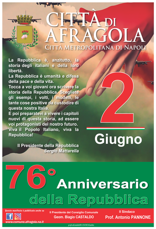 2 giugno 2022 Festa della Repubblica