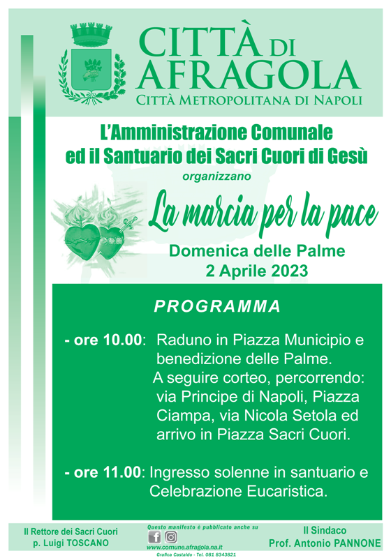 Manifesto Marcia della Pace Marzo 2023