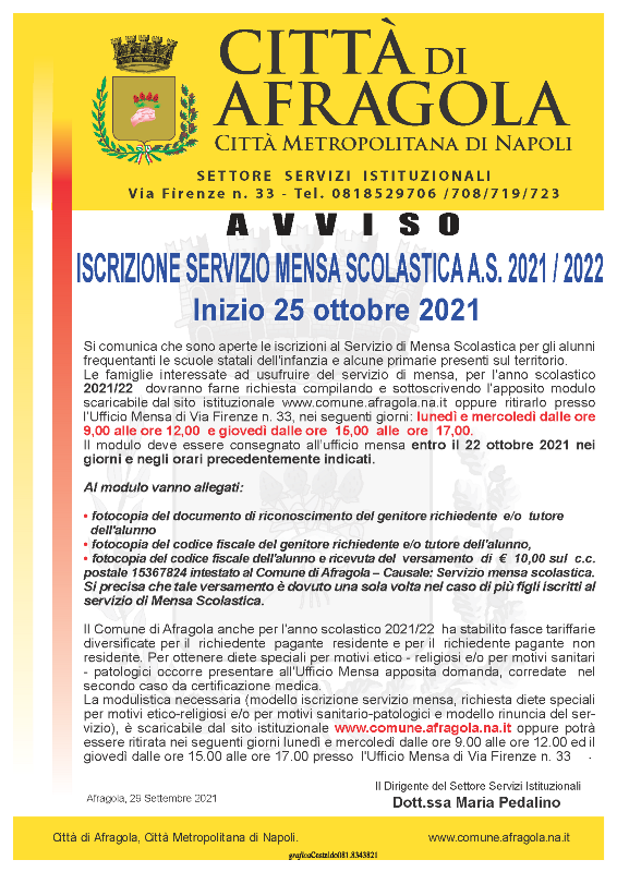 Refezione Ottobre 2021