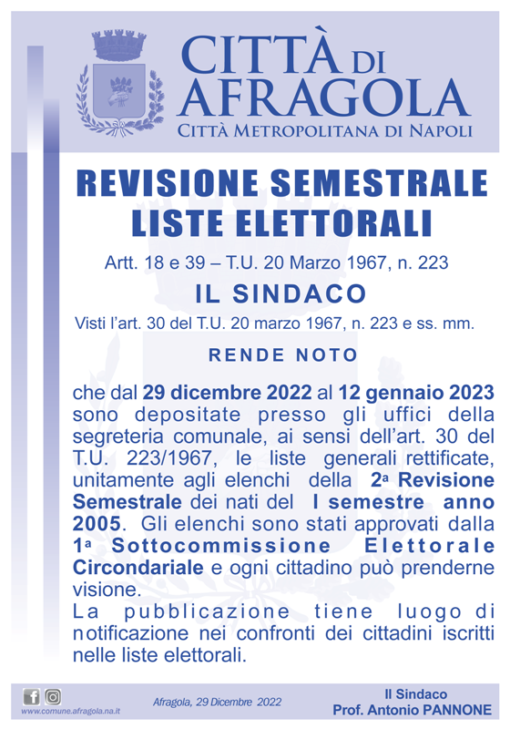 Revisione dinamica comune dicembre 2022