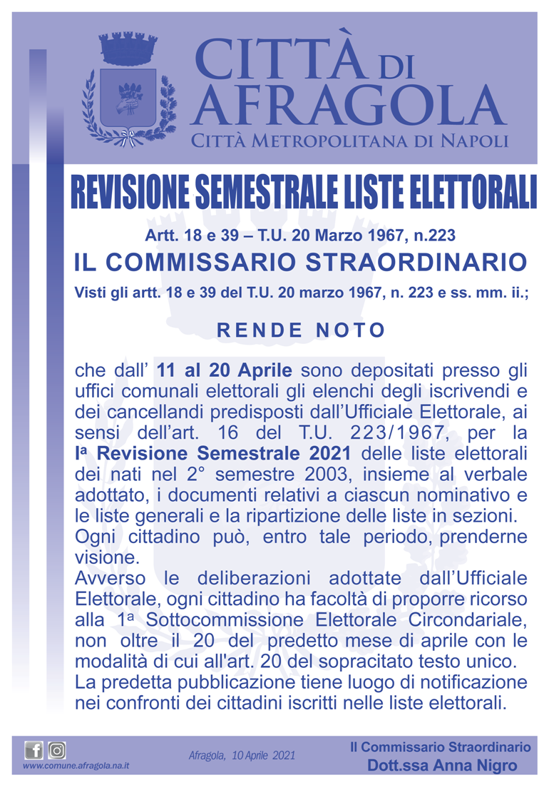 Revisione semestrale comune