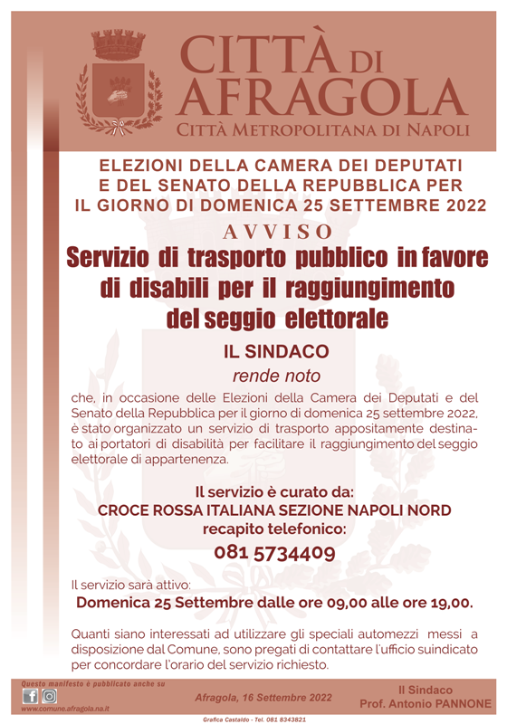 Trasporto disabili elezioni settembre 2022