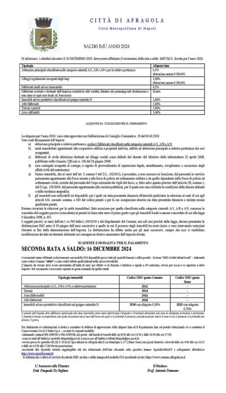 manifesto saldo Imu 2024