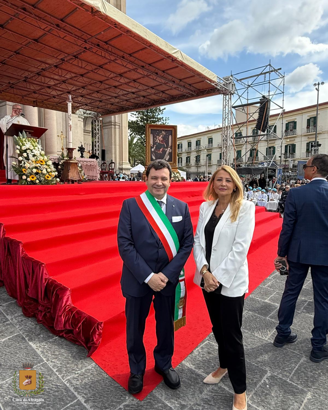 Sindaco e Vicesindaco di Afragola Supplica Madonna di Pompei
