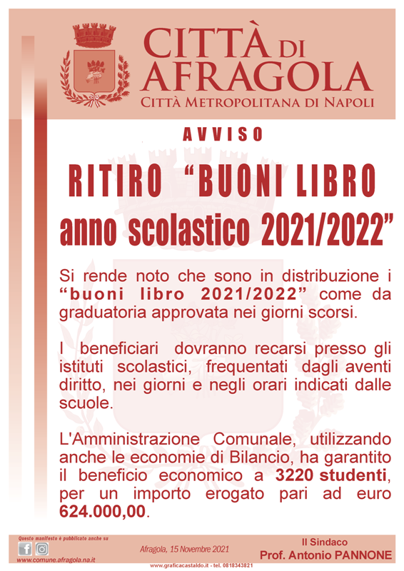 Distribuzione Buoni Libro Nov 2021