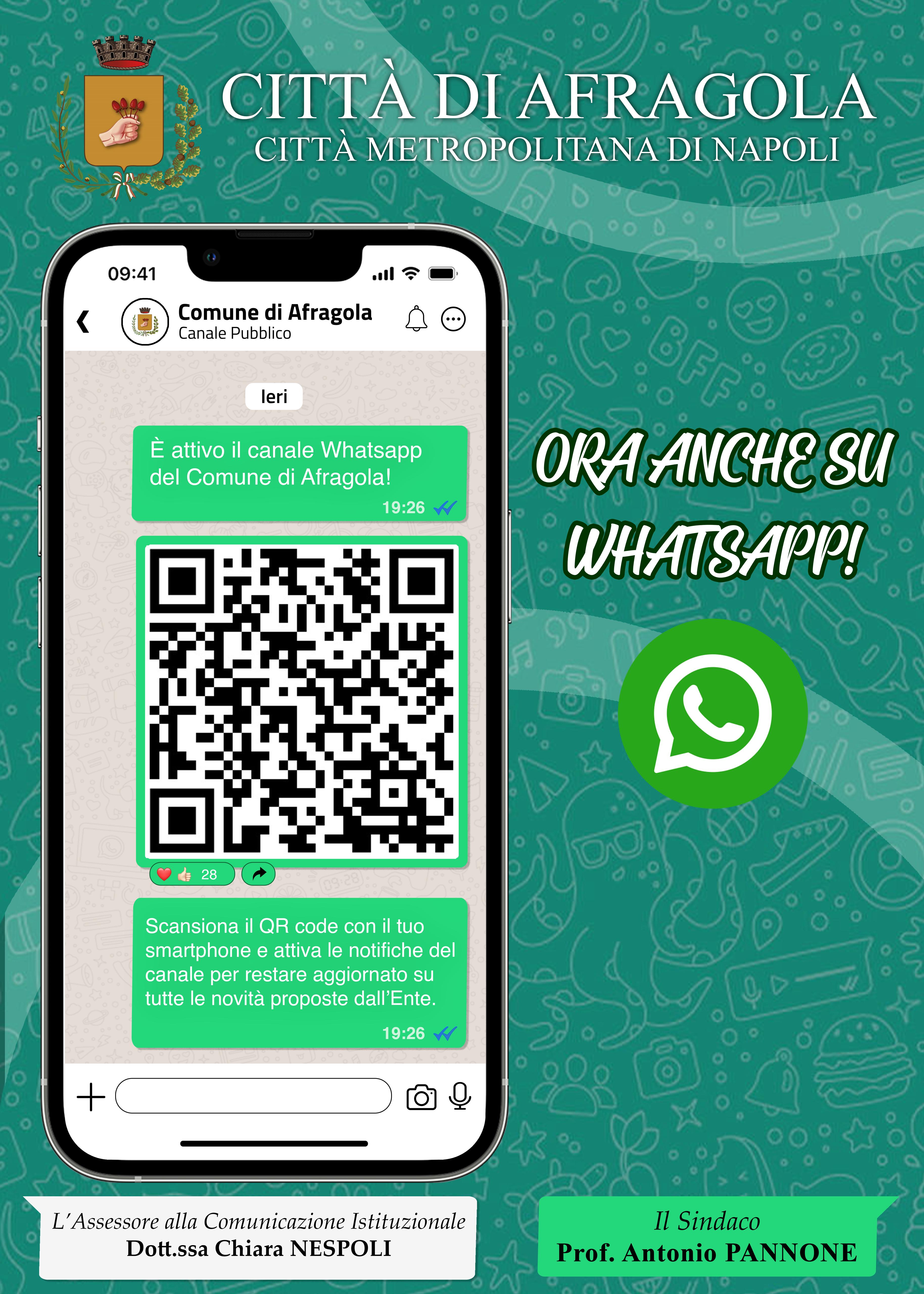 MANIFESTO CANALE WHATSAPP AFRAGOLA