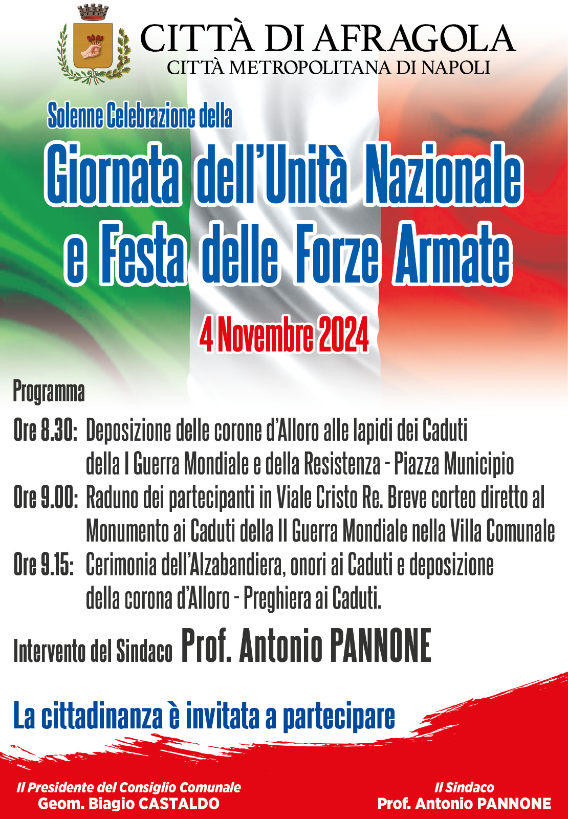 Programma Afragola 4 novembre 2024